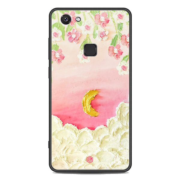 Floral Series Soft Phone Case - Premium Glass Case - Design 7 - Vivo V7