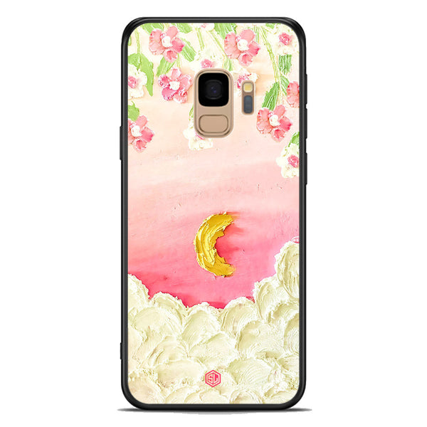 Floral Series Soft Phone Case - Premium Glass Case - Design 7 - Samsung Galaxy S9