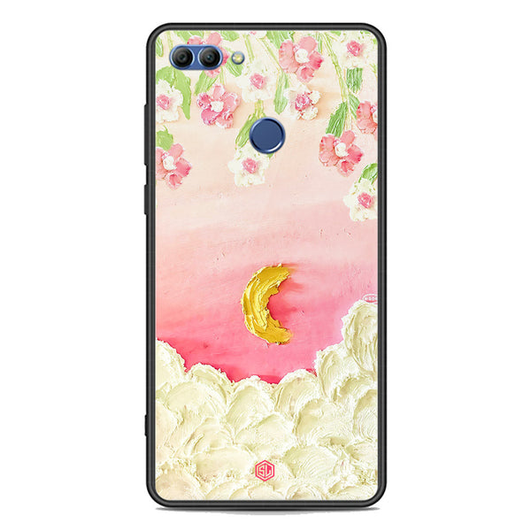 Floral Series Soft Phone Case - Premium Glass Case - Design 7 - Huawei Y9 2018
