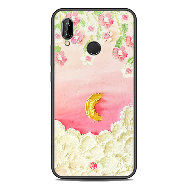 Floral Series Soft Phone Case - Premium Glass Case - Design 7 - Huawei P20 Lite