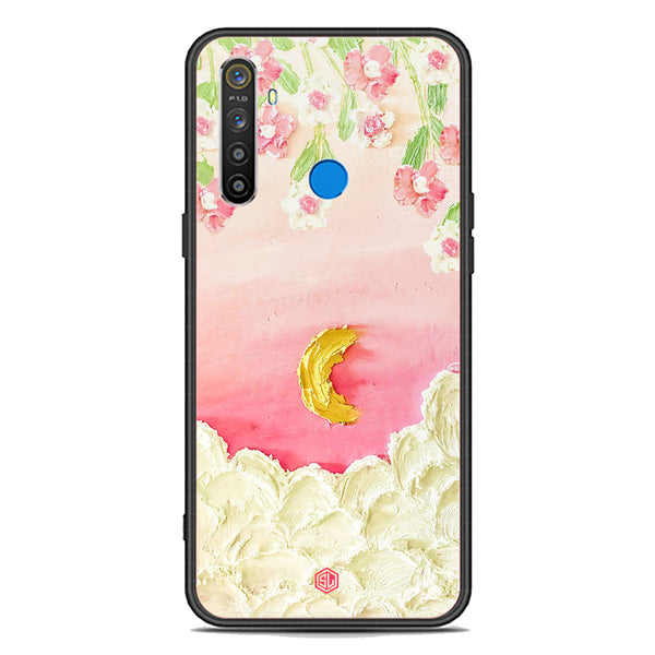 Floral Series Soft Phone Case - Premium Glass Case - Design 7 - Realme 5