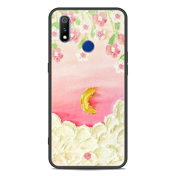 Floral Series Soft Phone Case - Premium Glass Case - Design 7 - Realme 3i
