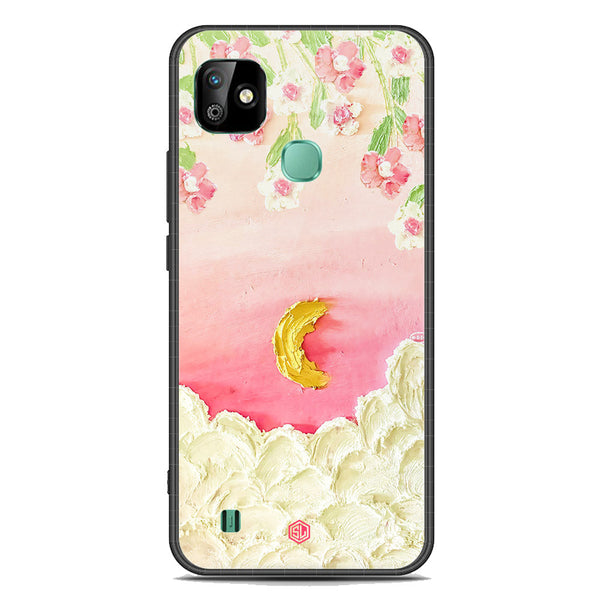 Floral Series Soft Phone Case - Premium Glass Case - Design 7 - Infinix Smart HD 2021