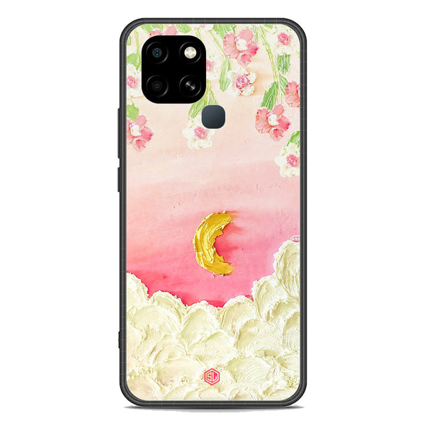 Floral Series Soft Phone Case - Premium Glass Case - Design 7 - Infinix Smart 6
