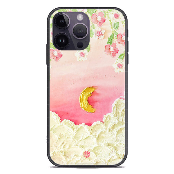 Floral Series Soft Phone Case - Premium Glass Case - Design 7 - iPhone 14 Pro Max