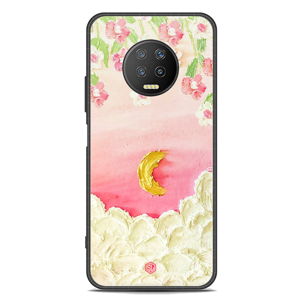 Floral Series Soft Phone Case - Premium Glass Case - Design 7 - Infinix Note 7