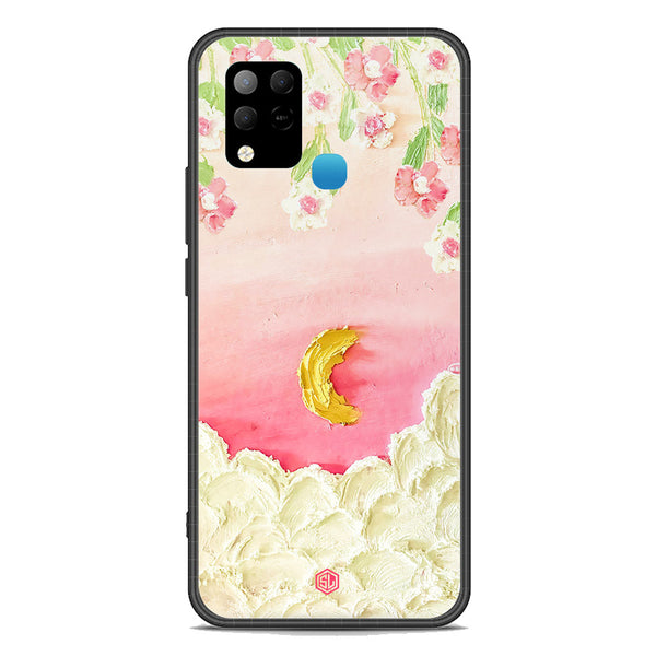 Floral Series Soft Phone Case - Premium Glass Case - Design 7 - Infinix Hot 10S