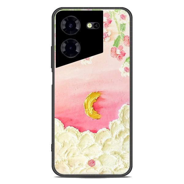 Floral Series Soft Phone Case - Premium Glass Case - Design 7 - Tecno Pova 5 Pro
