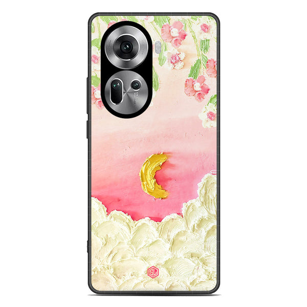 Floral Series Soft Phone Case - Premium Glass Case - Design 7 - Oppo Reno 11