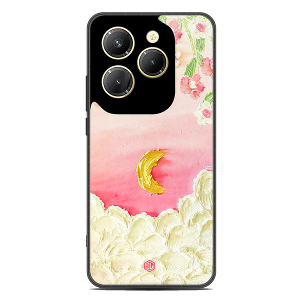 Floral Series Soft Phone Case - Premium Glass Case - Design 7 - Infinix Hot 40 Pro