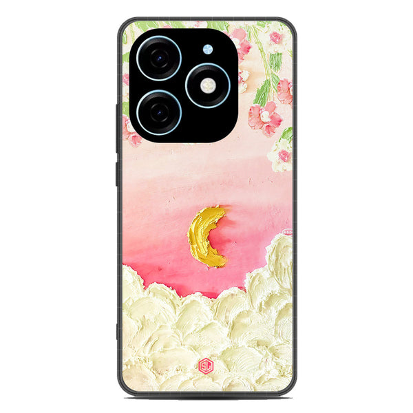 Floral Series Soft Phone Case - Premium Glass Case - Design 7 - Tecno Spark 20C