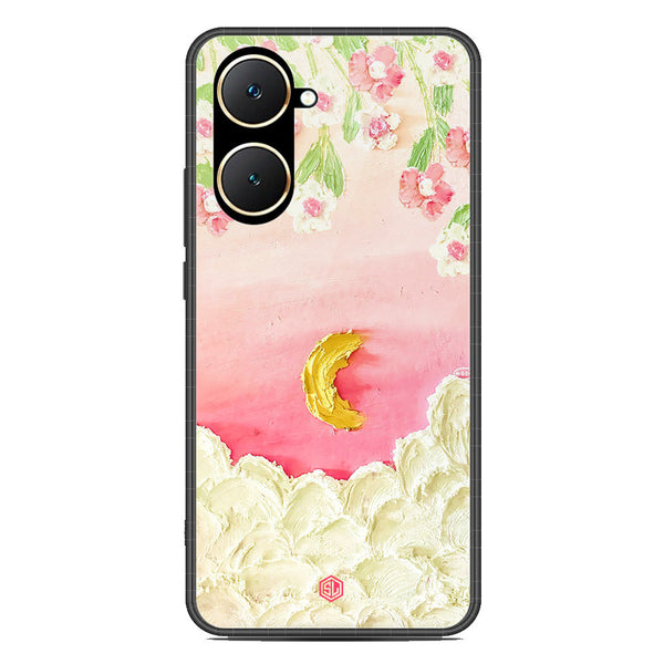 Floral Series Soft Phone Case - Premium Glass Case - Design 7 - Vivo Y03
