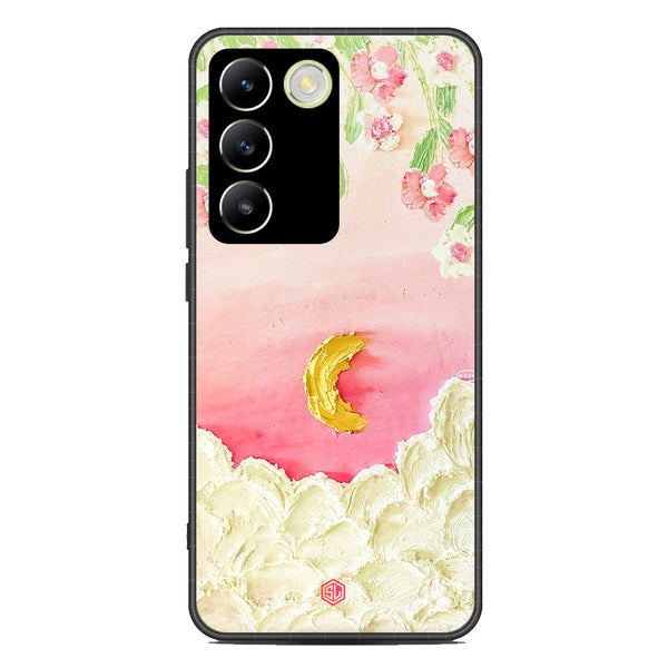 Floral Series Soft Phone Case - Premium Glass Case - Design 7 - Vivo Y100 4G