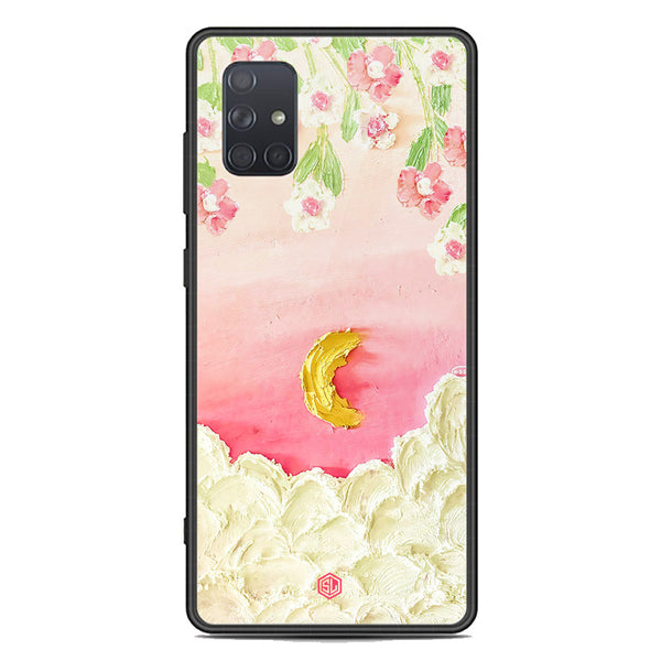 Floral Series Soft Phone Case - Premium Glass Case - Design 7 - Samsung Galaxy A71