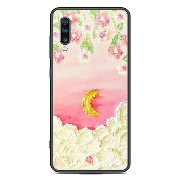 Floral Series Soft Phone Case - Premium Glass Case - Design 7 - Samsung Galaxy A70