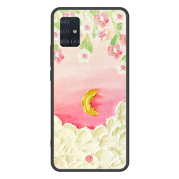 Floral Series Soft Phone Case - Premium Glass Case - Design 7 - Samsung Galaxy A51