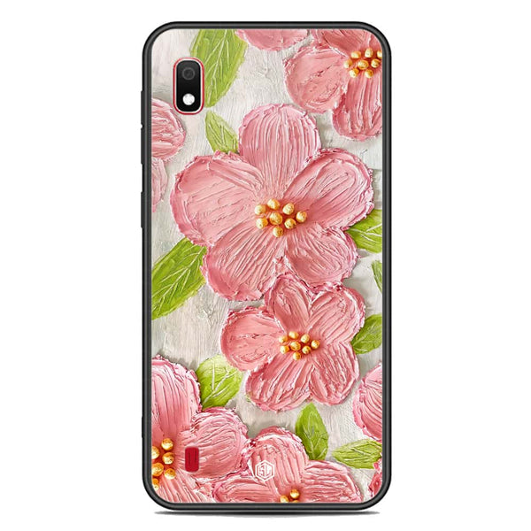 Floral Series Soft Phone Case - Premium Glass Case - Design 9 - Samsung Galaxy A10