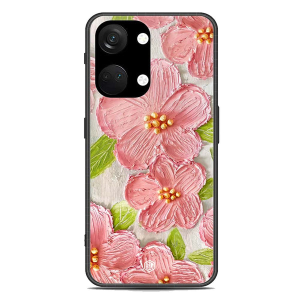 Floral Series Soft Phone Case - Premium Glass Case - Design 9 - OnePlus Ace 2V