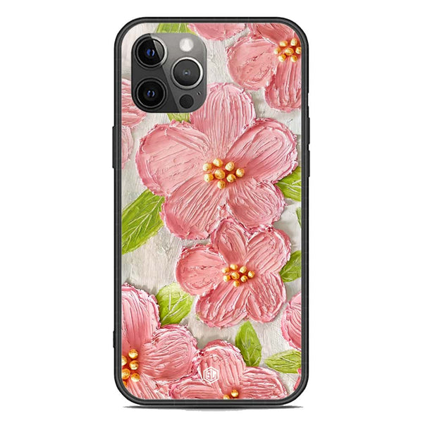 Floral Series Soft Phone Case - Premium Glass Case - Design 9 - iPhone 12 Pro Max