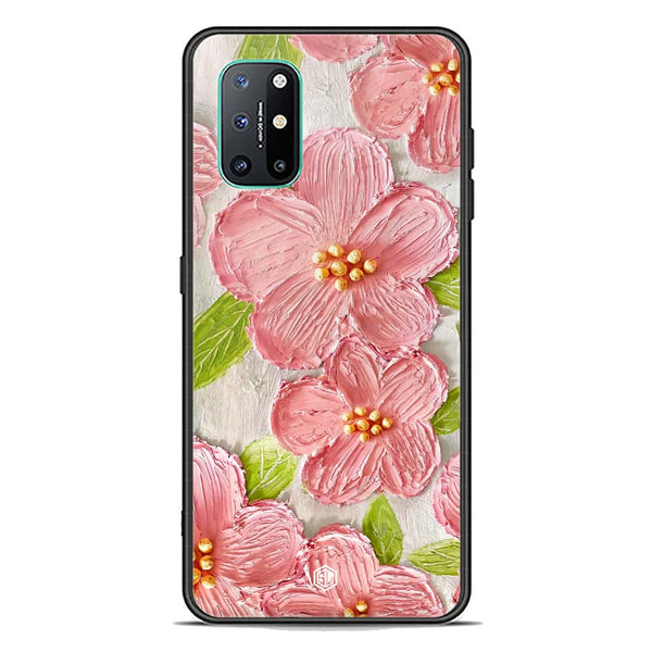 Floral Series Soft Phone Case - Premium Glass Case - Design 9 - OnePlus 8T