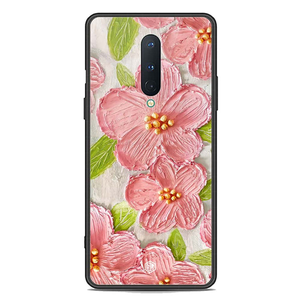 Floral Series Soft Phone Case - Premium Glass Case - Design 9 - OnePlus 8 4G