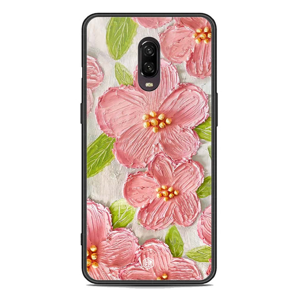 Floral Series Soft Phone Case - Premium Glass Case - Design 9 - OnePlus 6T