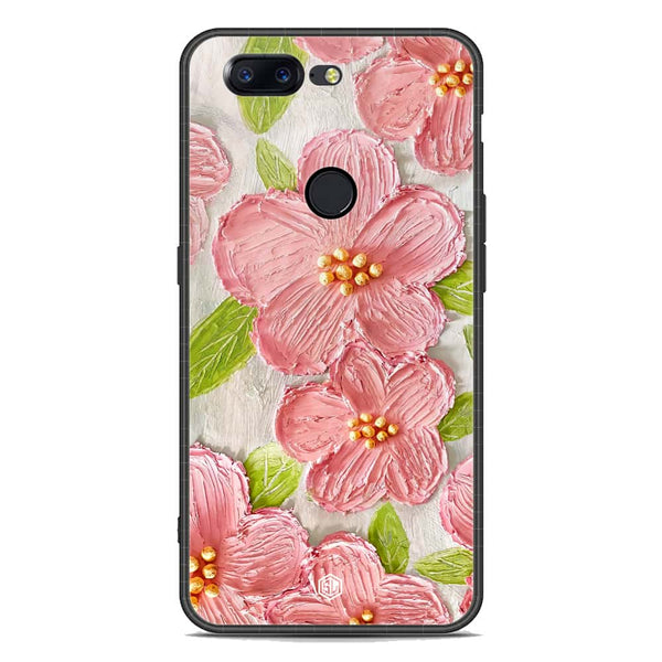Floral Series Soft Phone Case - Premium Glass Case - Design 9 - OnePlus 5T
