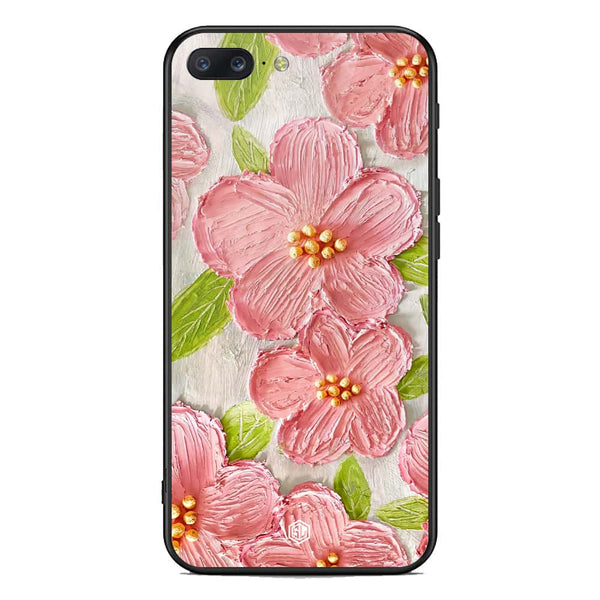 Floral Series Soft Phone Case - Premium Glass Case - Design 9 - OnePlus 5