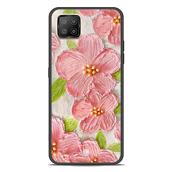 Floral Series Soft Phone Case - Premium Glass Case - Design 9 - Oppo Reno 4 Lite