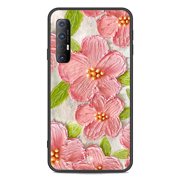 Floral Series Soft Phone Case - Premium Glass Case - Design 9 - Oppo Reno 3 Pro
