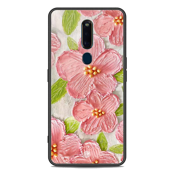 Floral Series Soft Phone Case - Premium Glass Case - Design 9 - Oppo F11 Pro