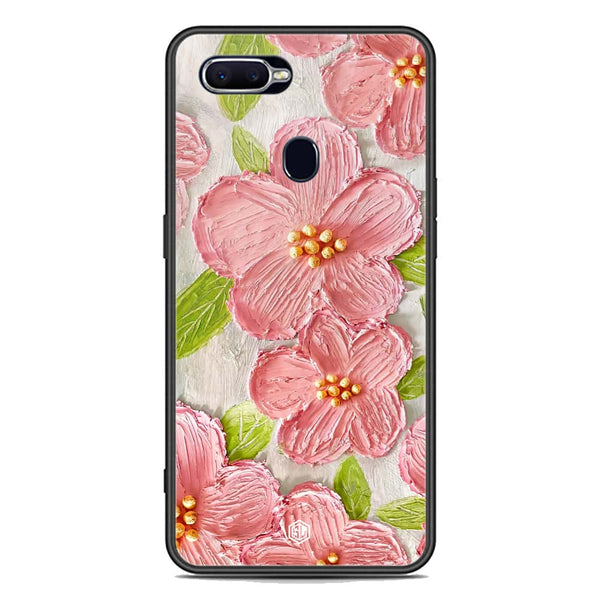 Floral Series Soft Phone Case - Premium Glass Case - Design 9 - Oppo F9 Pro