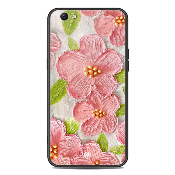 Floral Series Soft Phone Case - Premium Glass Case - Design 9 - Oppo F3 Plus