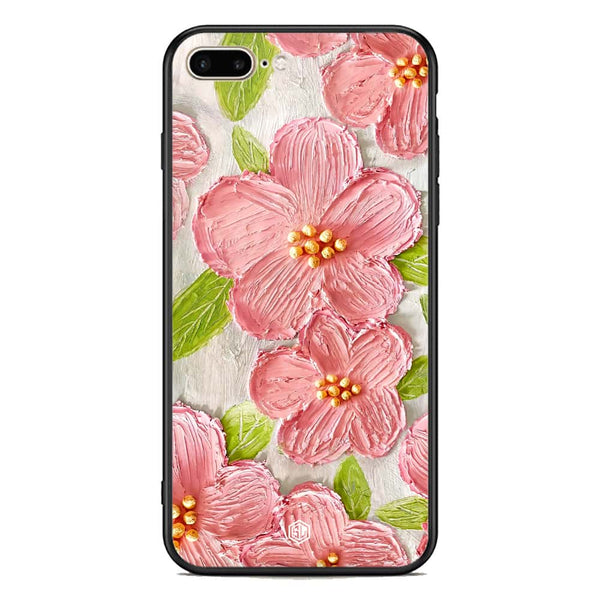 Floral Series Soft Phone Case - Premium Glass Case - Design 9 - iPhone 8 Plus / 7 Plus