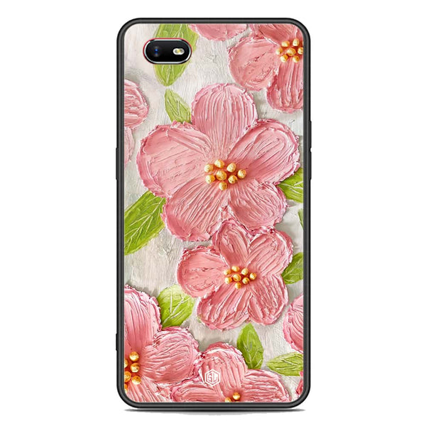 Floral Series Soft Phone Case - Premium Glass Case - Design 9 - Oppo A1k