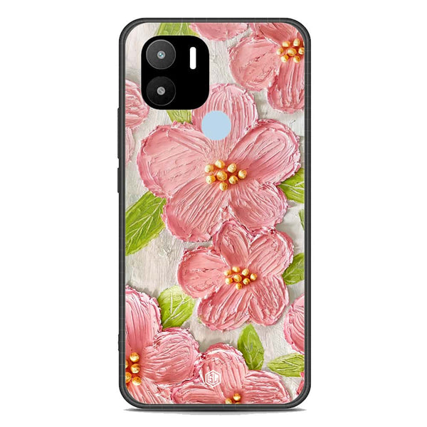 Floral Series Soft Phone Case - Premium Glass Case - Design 9 - Xiaomi Redmi A1 Plus