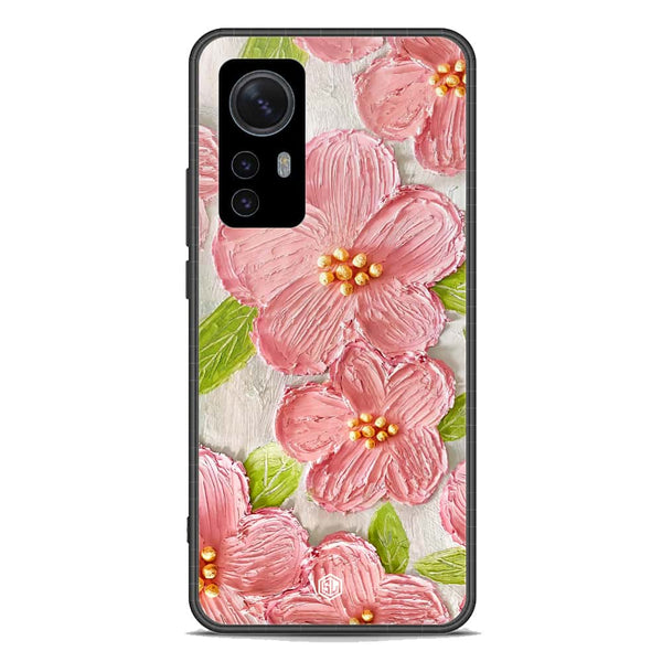 Floral Series Soft Phone Case - Premium Glass Case - Design 9 - Xiaomi 12S Pro