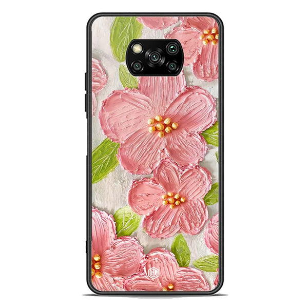 Floral Series Soft Phone Case - Premium Glass Case - Design 9 - Xiaomi Poco X3