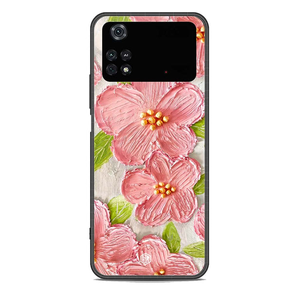 Floral Series Soft Phone Case - Premium Glass Case - Design 9 - Xiaomi Poco M4 Pro 5G
