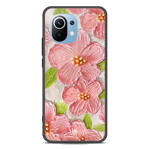 Floral Series Soft Phone Case - Premium Glass Case - Design 9 - Xiaomi Mi 11