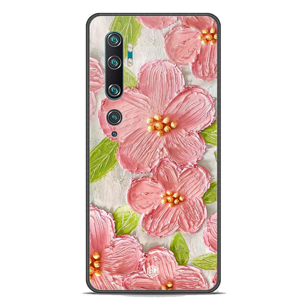 Floral Series Soft Phone Case - Premium Glass Case - Design 9 - Xiaomi Mi CC9 Pro