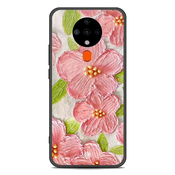 Floral Series Soft Phone Case - Premium Glass Case - Design 9 - Tecno Spark 6