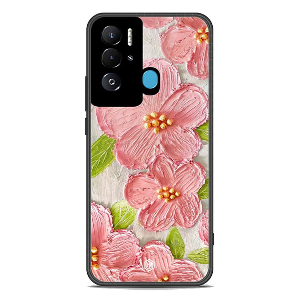 Floral Series Soft Phone Case - Premium Glass Case - Design 9 - Tecno Pova Neo
