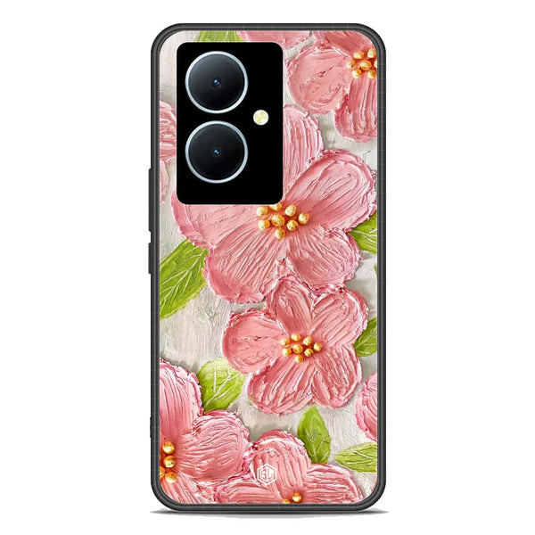 Floral Series Soft Phone Case - Premium Glass Case - Design 9 - Vivo Y78 Plus 5G
