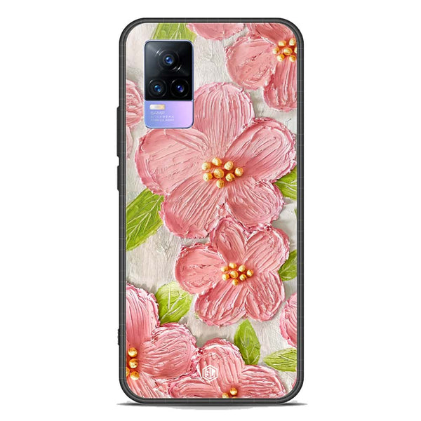 Floral Series Soft Phone Case - Premium Glass Case - Design 9 - Vivo Y73