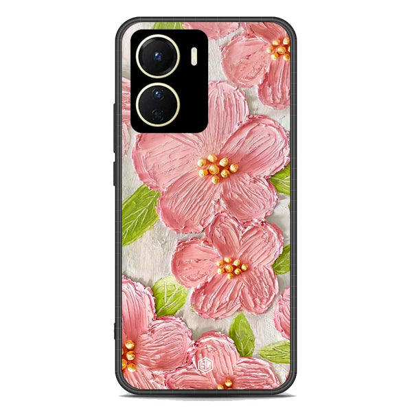 Floral Series Soft Phone Case - Premium Glass Case - Design 9 - Vivo Y56 5G