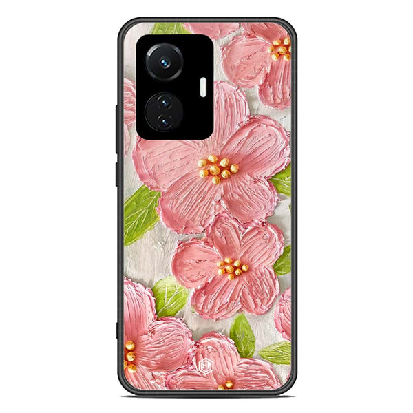 Floral Series Soft Phone Case - Premium Glass Case - Design 9 - Vivo Y55 4G
