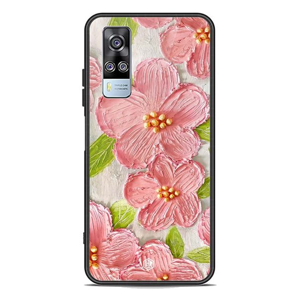 Floral Series Soft Phone Case - Premium Glass Case - Design 9 - Vivo Y51 (2020 December)