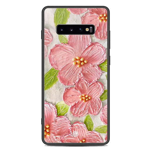 Floral Series Soft Phone Case - Premium Glass Case - Design 9 - Samsung Galaxy S10 Plus