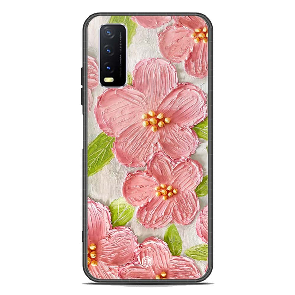 Floral Series Soft Phone Case - Premium Glass Case - Design 9 - Vivo Y20s